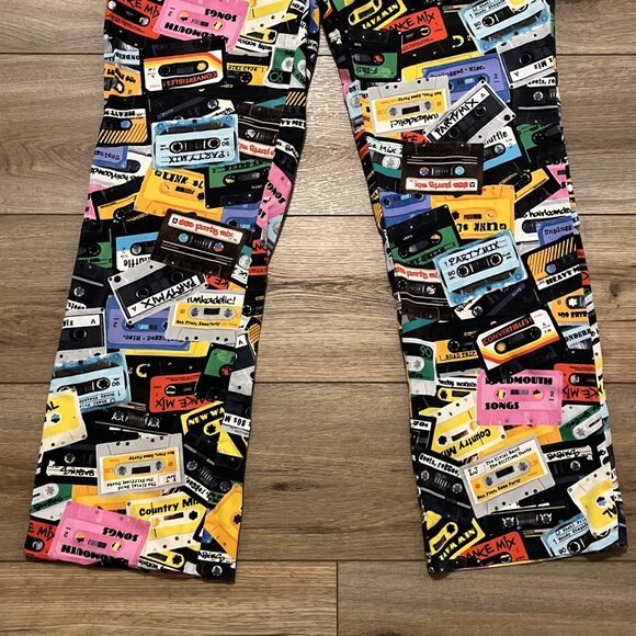 Men's Loudmouth Golf Pants SZ 32x30 Party Mix Cassette Print Stretch Colorful - Picture 3 of 11